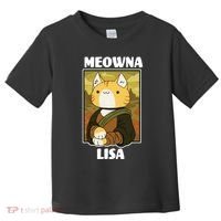 Meowna Lisa Cat Portrait Toddler T-Shirt thumb 0