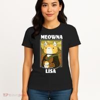 Meowna Lisa Cat Portrait Women's T-Shirt thumb 4