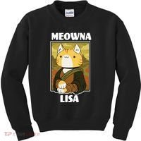 Meowna Lisa Cat Portrait Kids Sweatshirt thumb 0