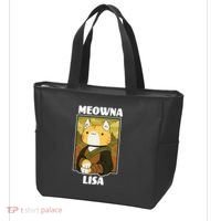 Meowna Lisa Cat Portrait Tote Bag thumb 3
