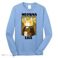 Meowna Lisa Cat Portrait Long Sleeve Shirt thumb 0