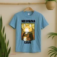 Meowna Lisa Cat Portrait T-Shirt thumb 2