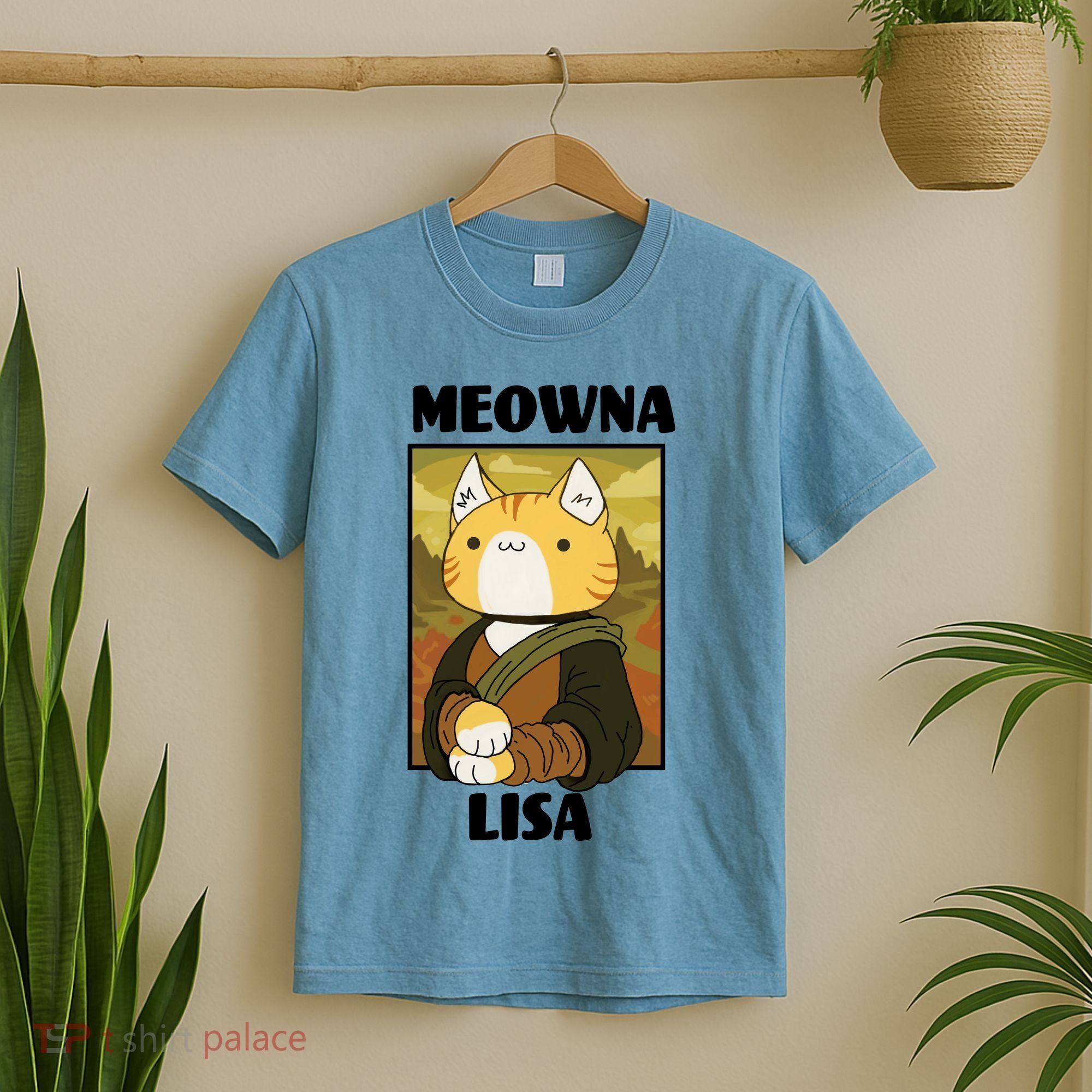 Meowna Lisa Cat Portrait T-Shirt