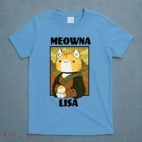 Meowna Lisa Cat Portrait T-Shirt thumb 4