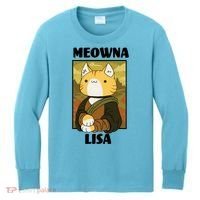 Meowna Lisa Cat Portrait Kids Long Sleeve Shirt thumb 0