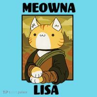 Meowna Lisa Cat Portrait Kids Long Sleeve Shirt thumb 2