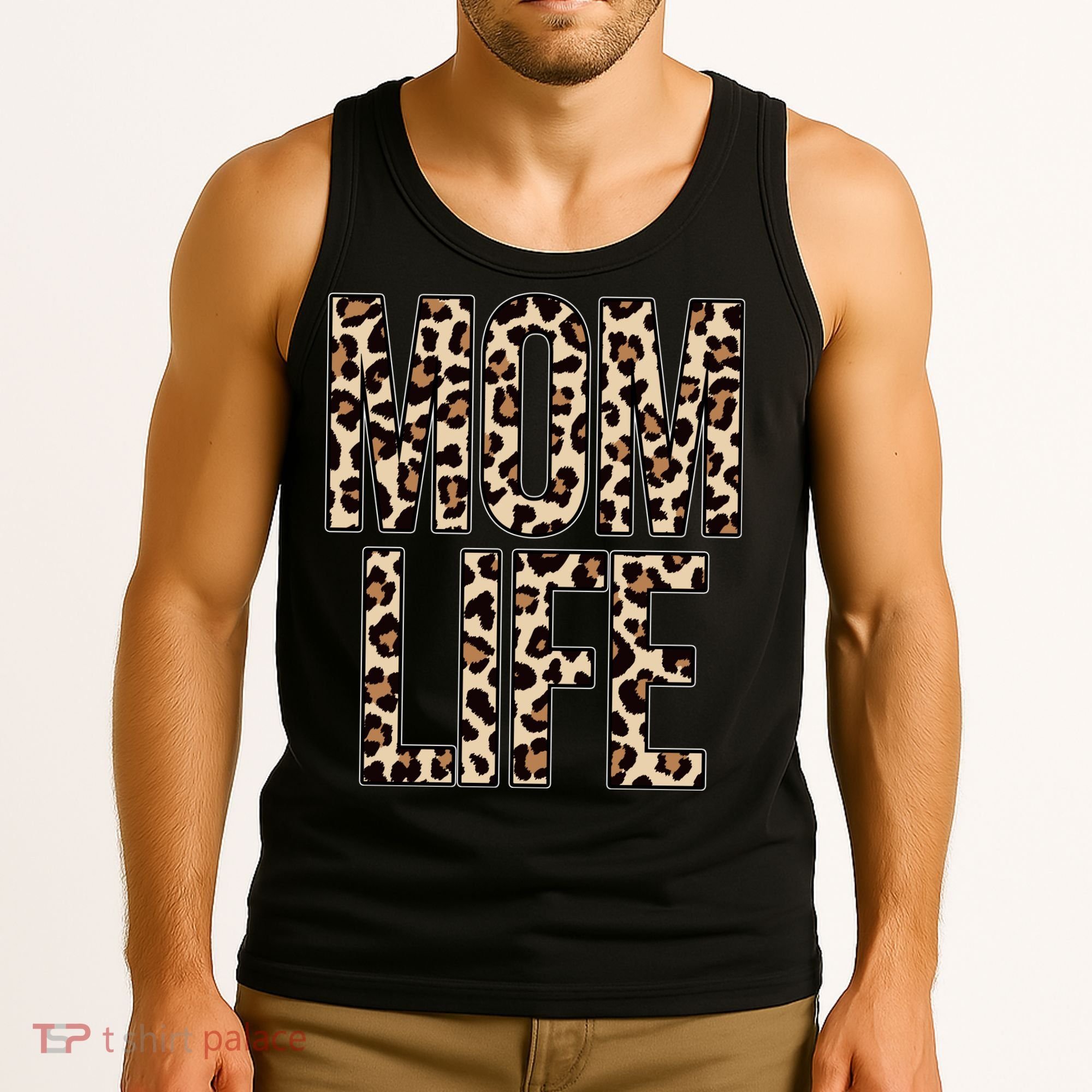 Mom Life Cheetah Print Cute Mother's Day Gift Tank Top