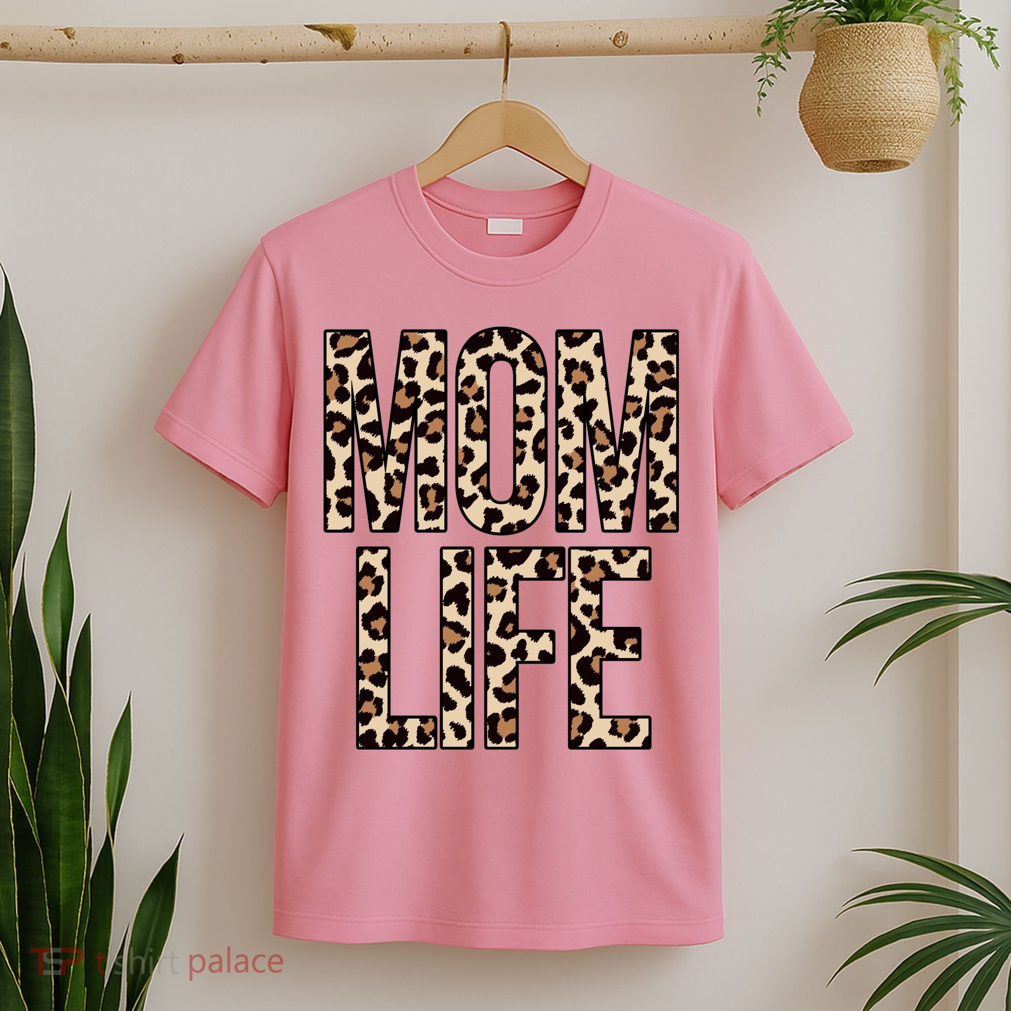 Mom Life Cheetah Print Cute Mother's Day Gift T-Shirt