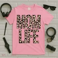 Mom Life Cheetah Print Cute Mother's Day Gift T-Shirt thumb 5