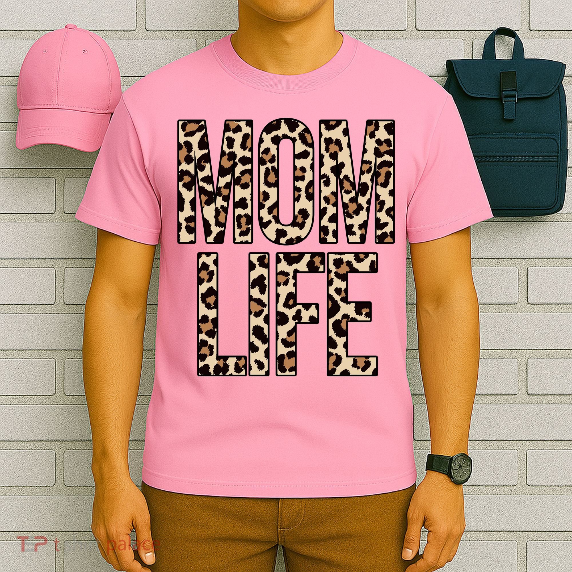 Mom Life Cheetah Print Cute Mother's Day Gift T-Shirt
