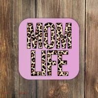 Mom Life Cheetah Print Cute Mother's Day Gift Coaster thumb 0