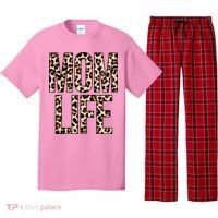 Mom Life Cheetah Print Cute Mother's Day Gift Pajama Set thumb 0
