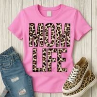Mom Life Cheetah Print Cute Mother's Day Gift Women's T-Shirt thumb 3