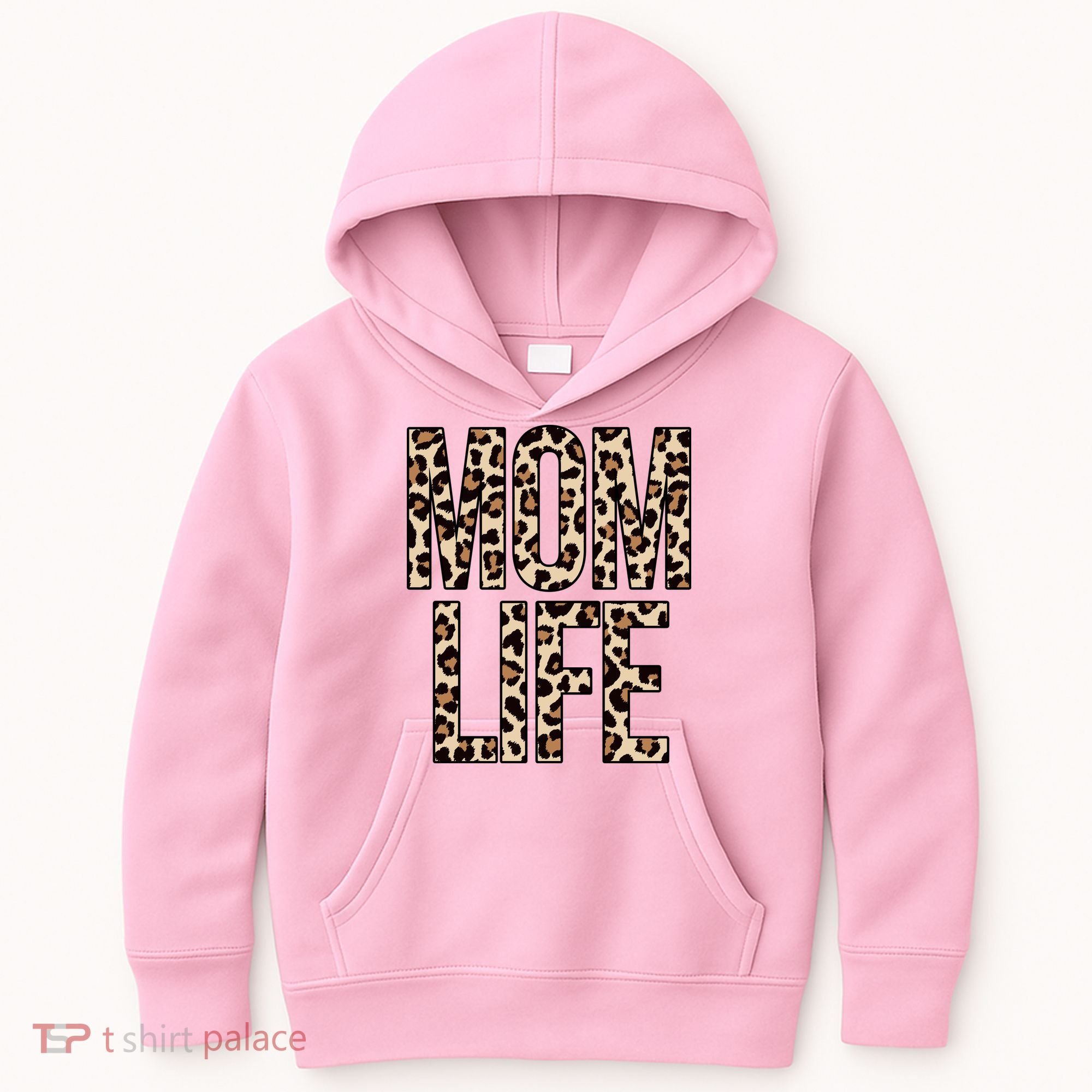 Mom Life Cheetah Print Cute Mother's Day Gift Kids Hoodie