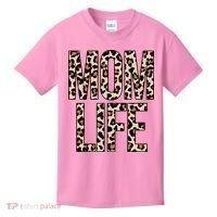 Mom Life Cheetah Print Cute Mother's Day Gift Kids T-Shirt thumb 0