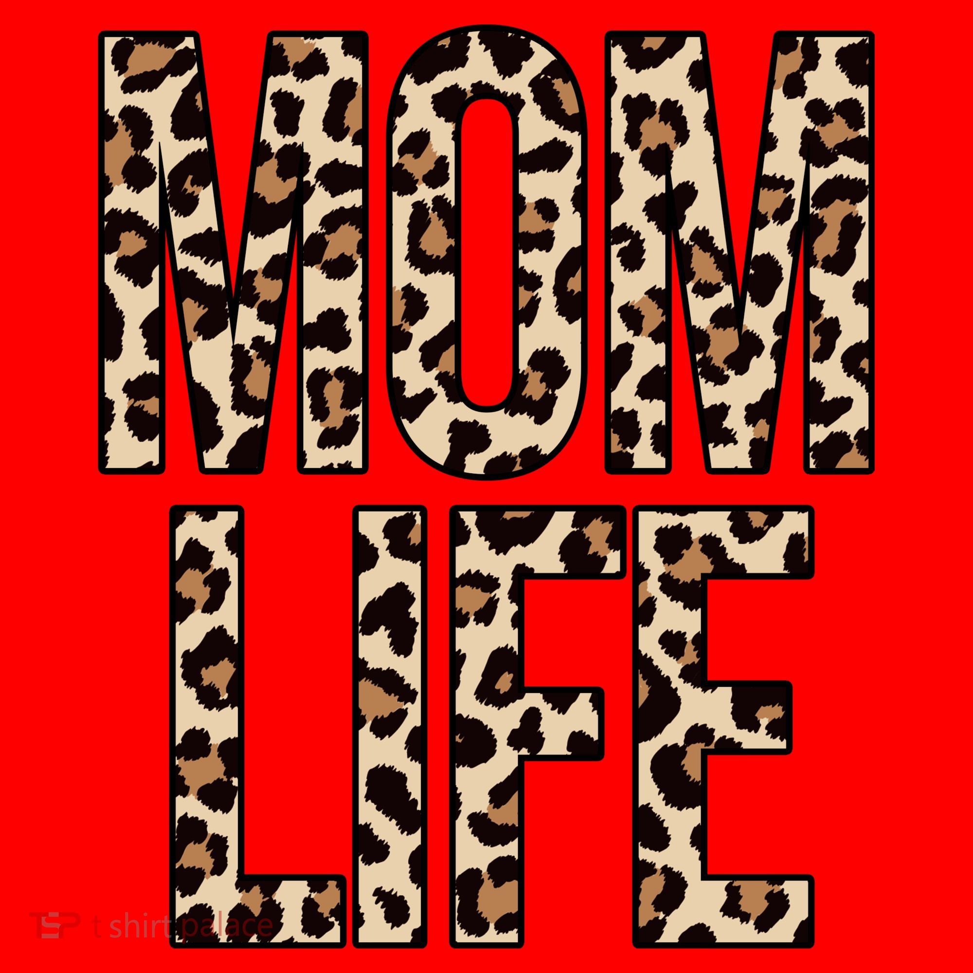Mom Life Cheetah Print Cute Mother's Day Gift Santa Hat