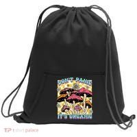 Mushroom Lover Dont Panic Its Organic Psychedelic Groovy Sweatshirt Cinch Pack Bag thumb 0