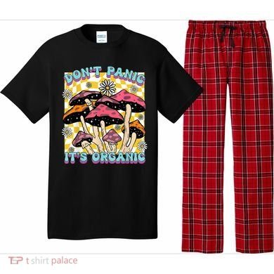 Mushroom Lover Dont Panic Its Organic Psychedelic Groovy Pajama Set