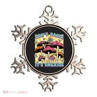 Mushroom Lover Dont Panic Its Organic Psychedelic Groovy Ornament thumb 0