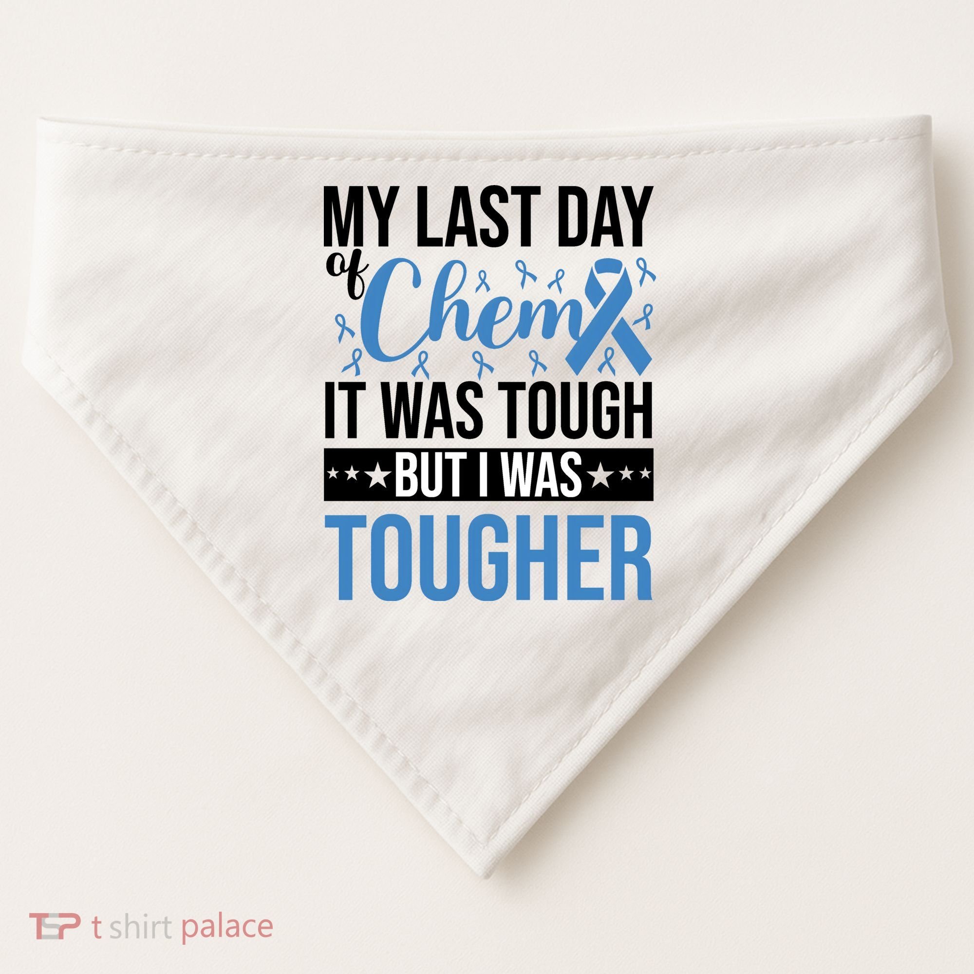 My Last Day Of Chemo Colon_black USA-Made Doggie Bandana