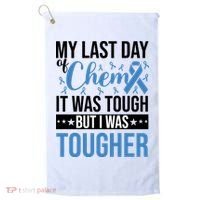 My Last Day Of Chemo Colon_black Golf Towel thumb 0