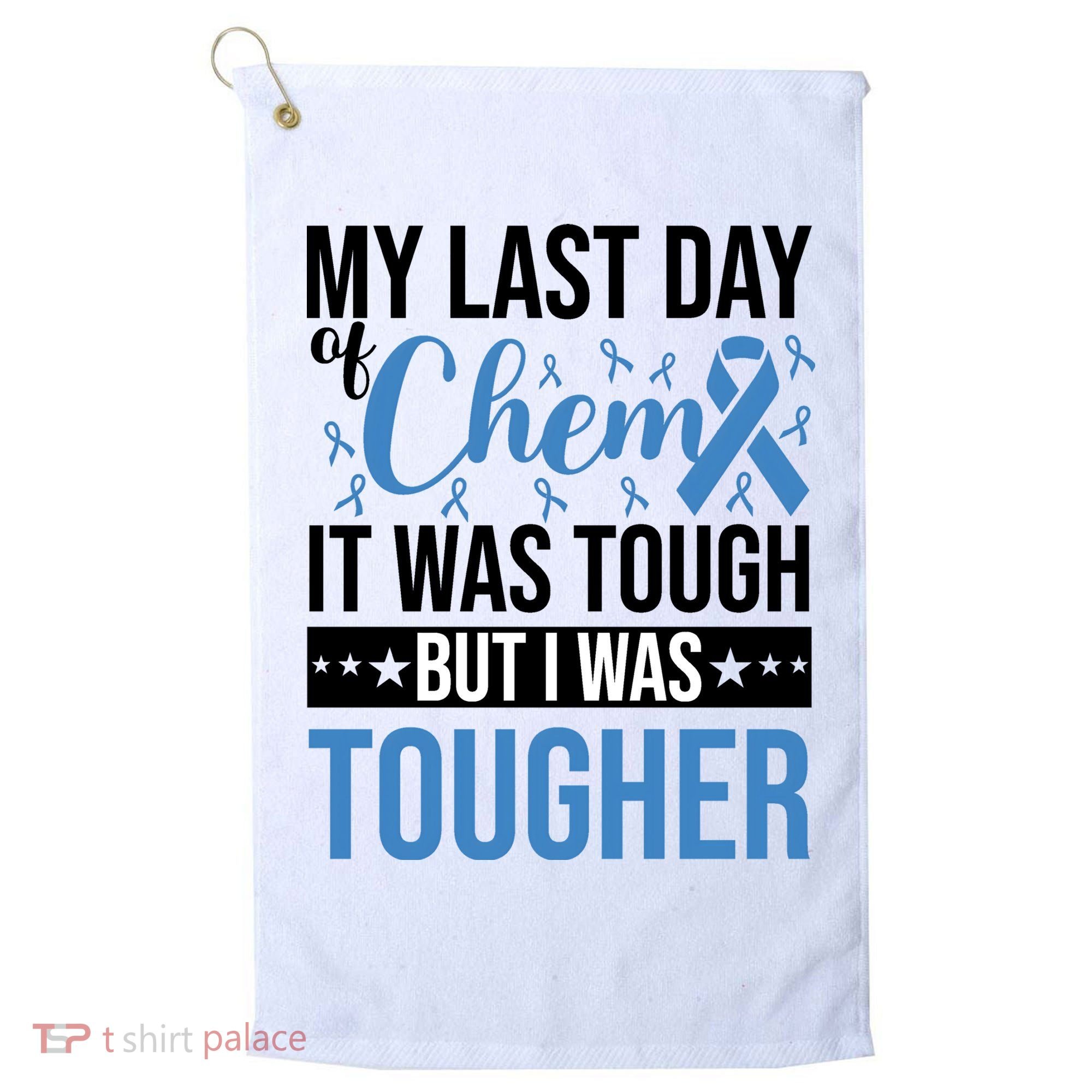 My Last Day Of Chemo Colon_black Golf Towel