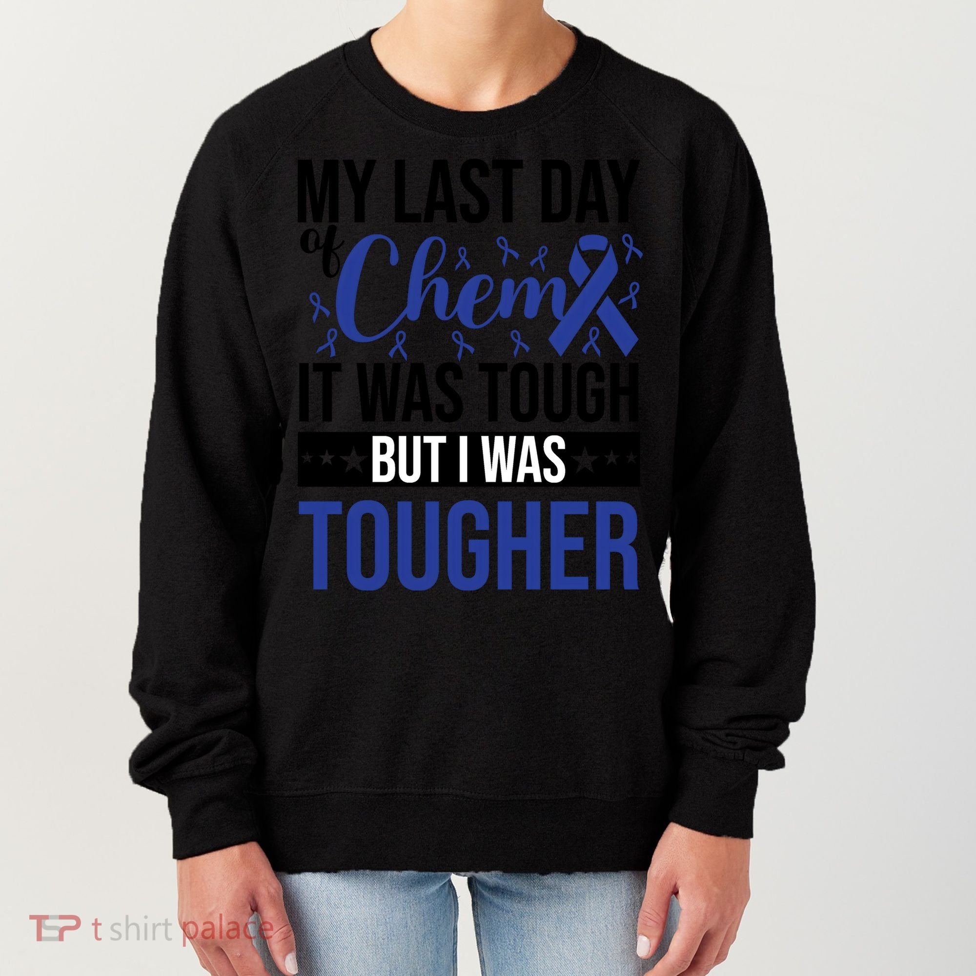 My Last Day Of Chemo Colon_dark Blue_black Women's Sweatshirt