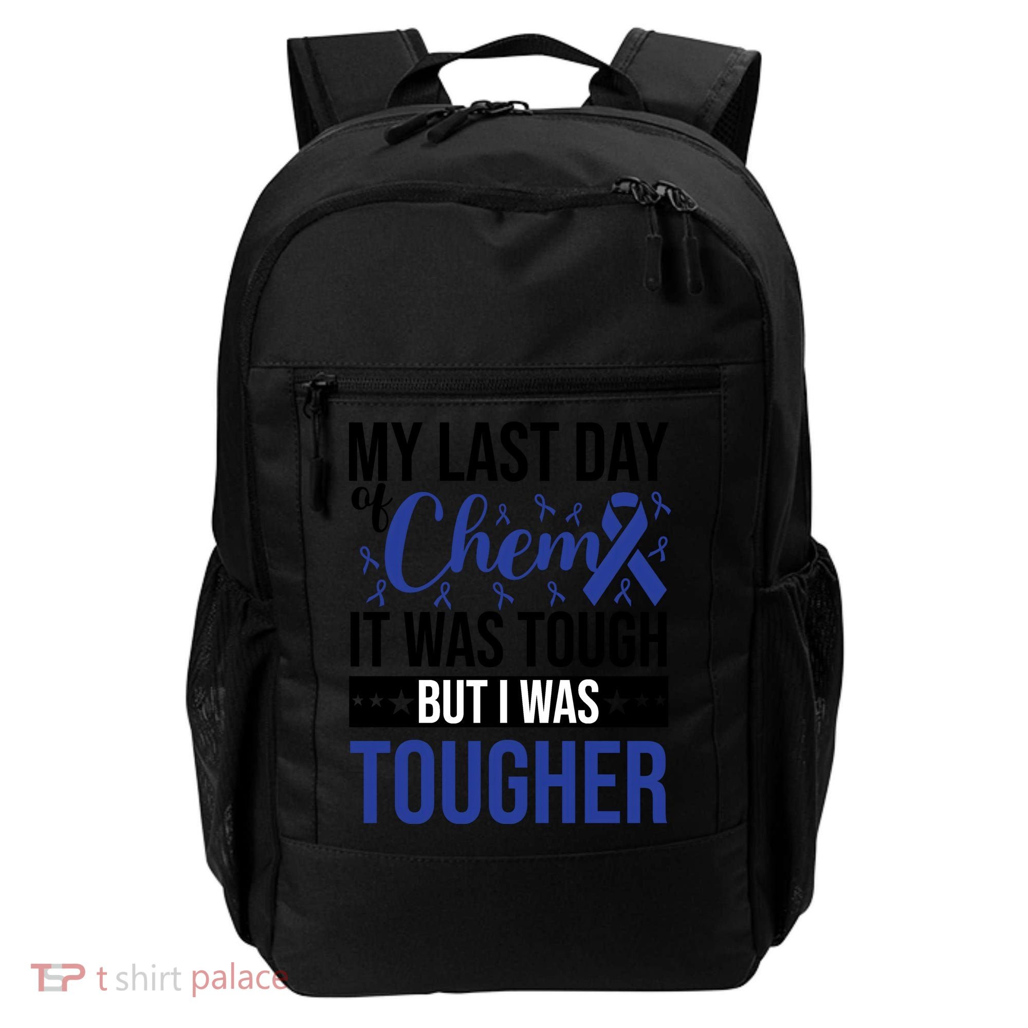 My Last Day Of Chemo Colon_dark Blue_black Backpack