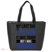 My Last Day Of Chemo Colon_dark Blue_black Tote Bag thumb 0