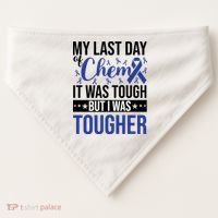 My Last Day Of Chemo Colon_dark Blue_black USA-Made Doggie Bandana thumb 0