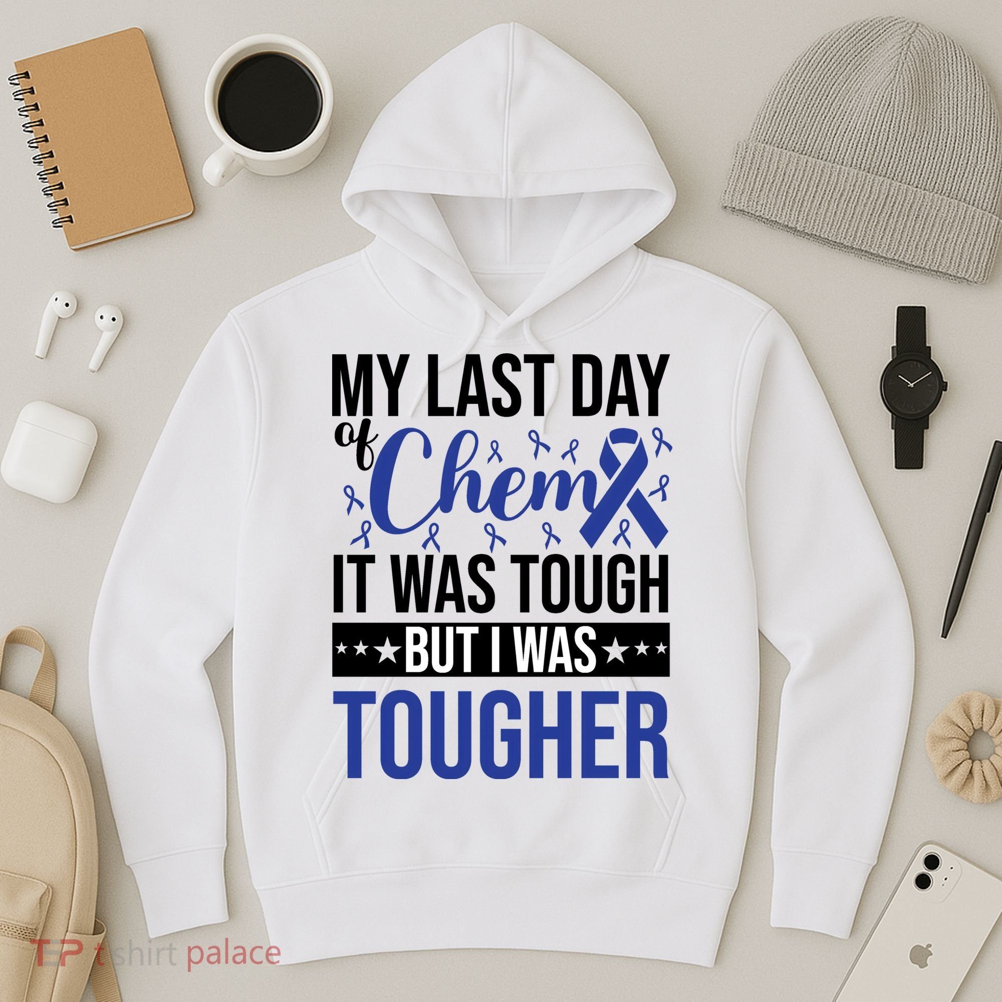 My Last Day Of Chemo Colon_dark Blue_black Hoodie