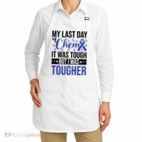 My Last Day Of Chemo Colon_dark Blue_black Apron thumb 2