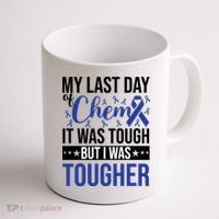 My Last Day Of Chemo Colon_dark Blue_black Coffee Mug thumb 1