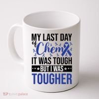 My Last Day Of Chemo Colon_dark Blue_black Coffee Mug thumb 0