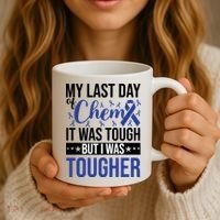 My Last Day Of Chemo Colon_dark Blue_black Coffee Mug thumb 3