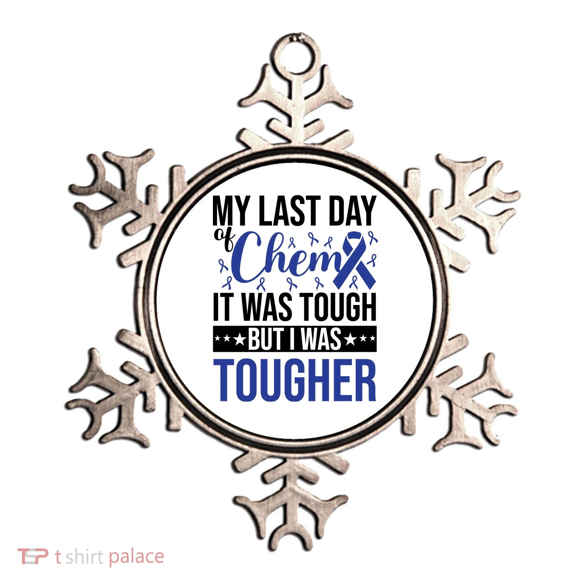 My Last Day Of Chemo Colon_dark Blue_black Ornament