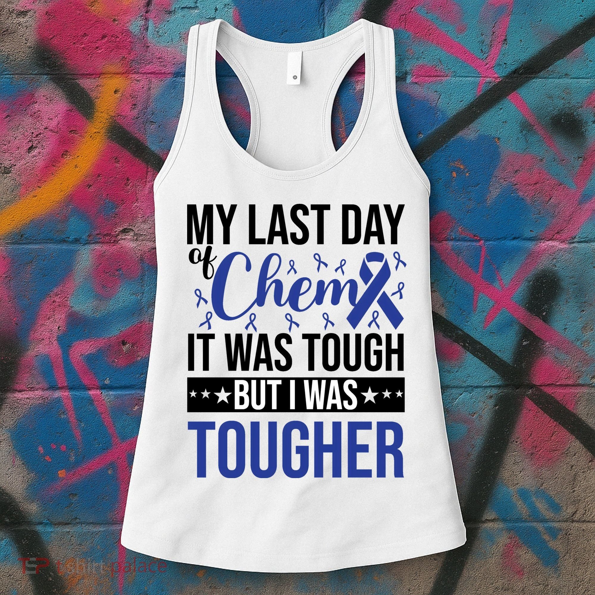 My Last Day Of Chemo Colon_dark Blue_black Women's Tank Top