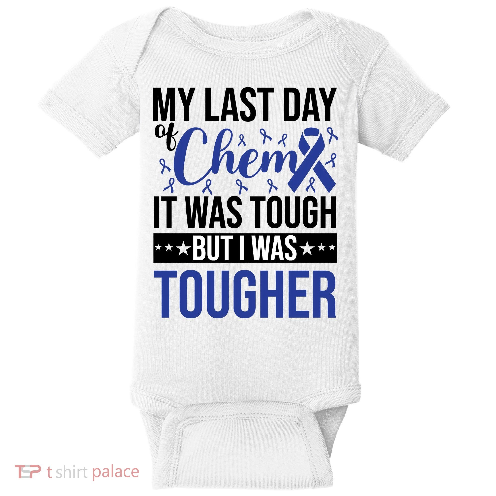 My Last Day Of Chemo Colon_dark Blue_black Baby Bodysuit