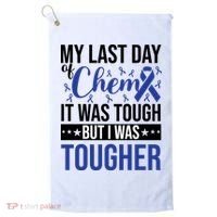 My Last Day Of Chemo Colon_dark Blue_black Golf Towel thumb 0