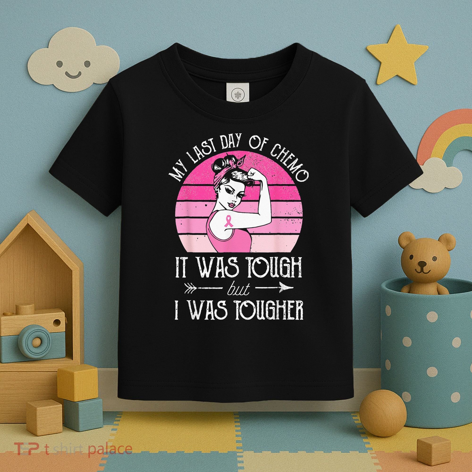 My Last Day Of Chemo Breast Cancer Chemotherapy Survivor Toddler T-Shirt