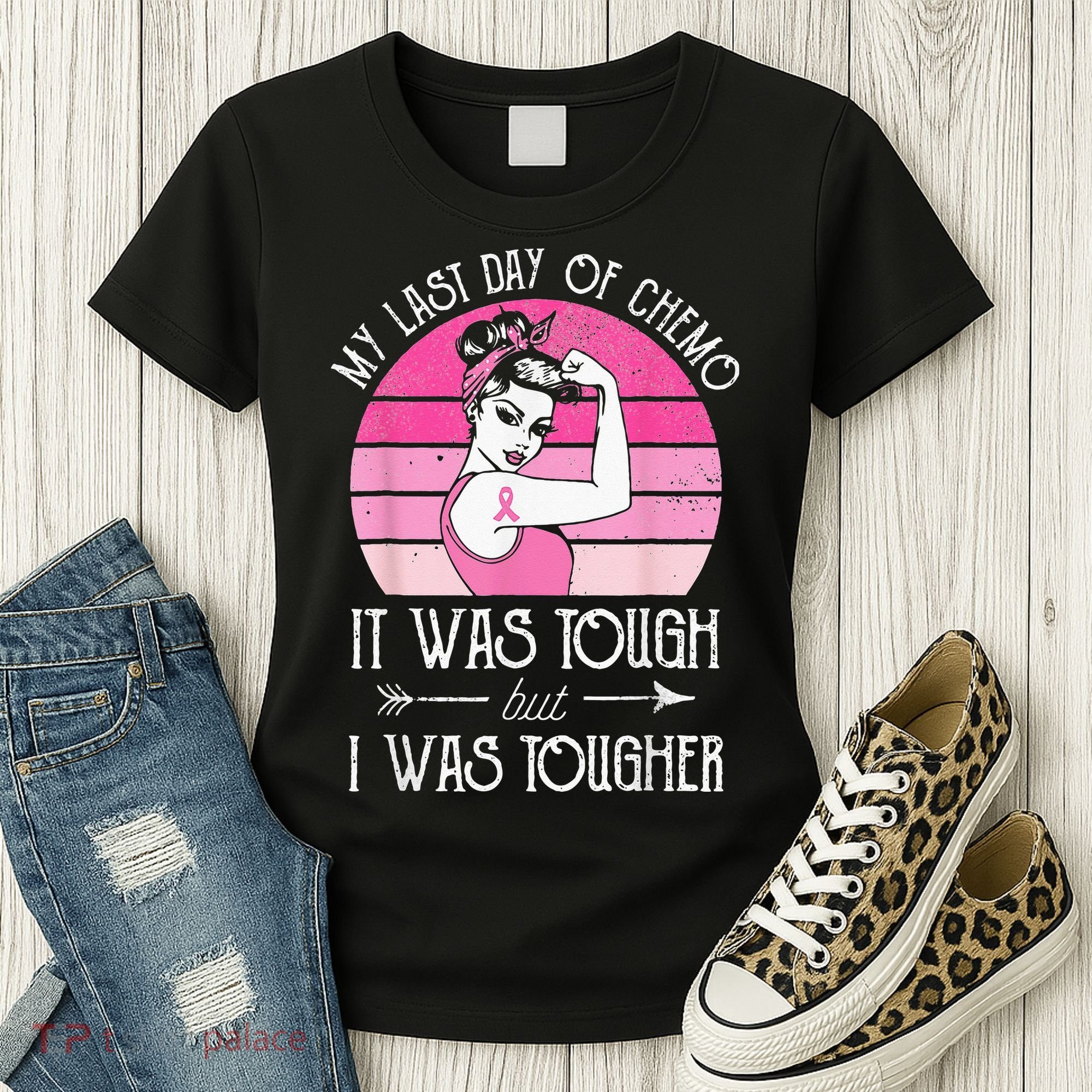 My Last Day Of Chemo Breast Cancer Chemotherapy Survivor Women's T-Shirt