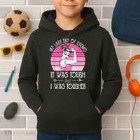 My Last Day Of Chemo Breast Cancer Chemotherapy Survivor Kids Hoodie thumb 2