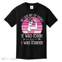 My Last Day Of Chemo Breast Cancer Chemotherapy Survivor Kids T-Shirt thumb 0