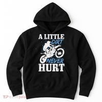 Motocross Little Dirt Never Hurt Dirt Bike MX Racing Biker Hoodie thumb 0
