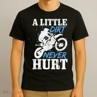 Motocross Little Dirt Never Hurt Dirt Bike MX Racing Biker T-Shirt thumb 3