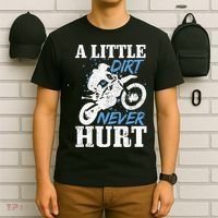 Motocross Little Dirt Never Hurt Dirt Bike MX Racing Biker T-Shirt thumb 6