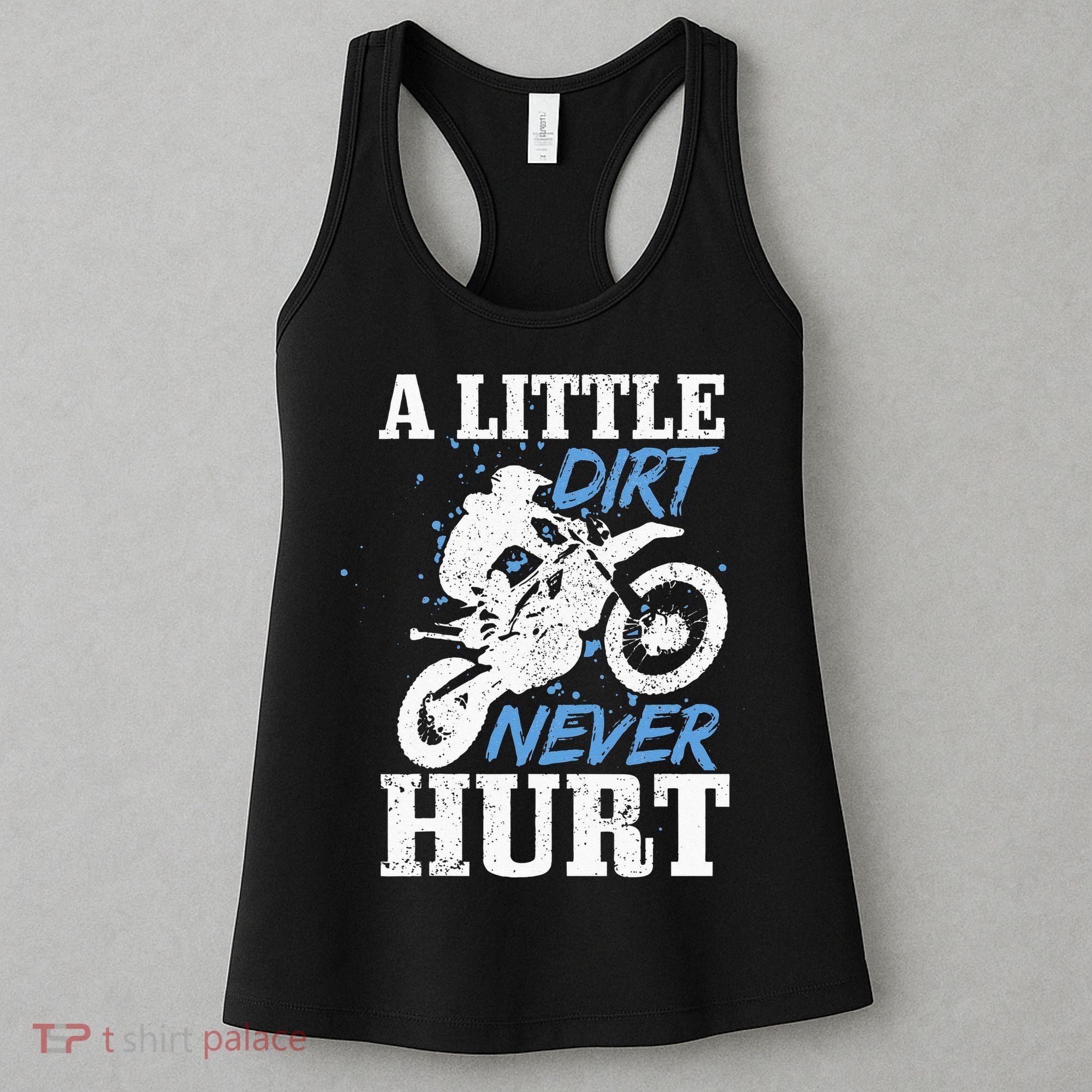 Motocross Little Dirt Never Hurt Dirt Bike MX Racing Biker Women's Tank Top