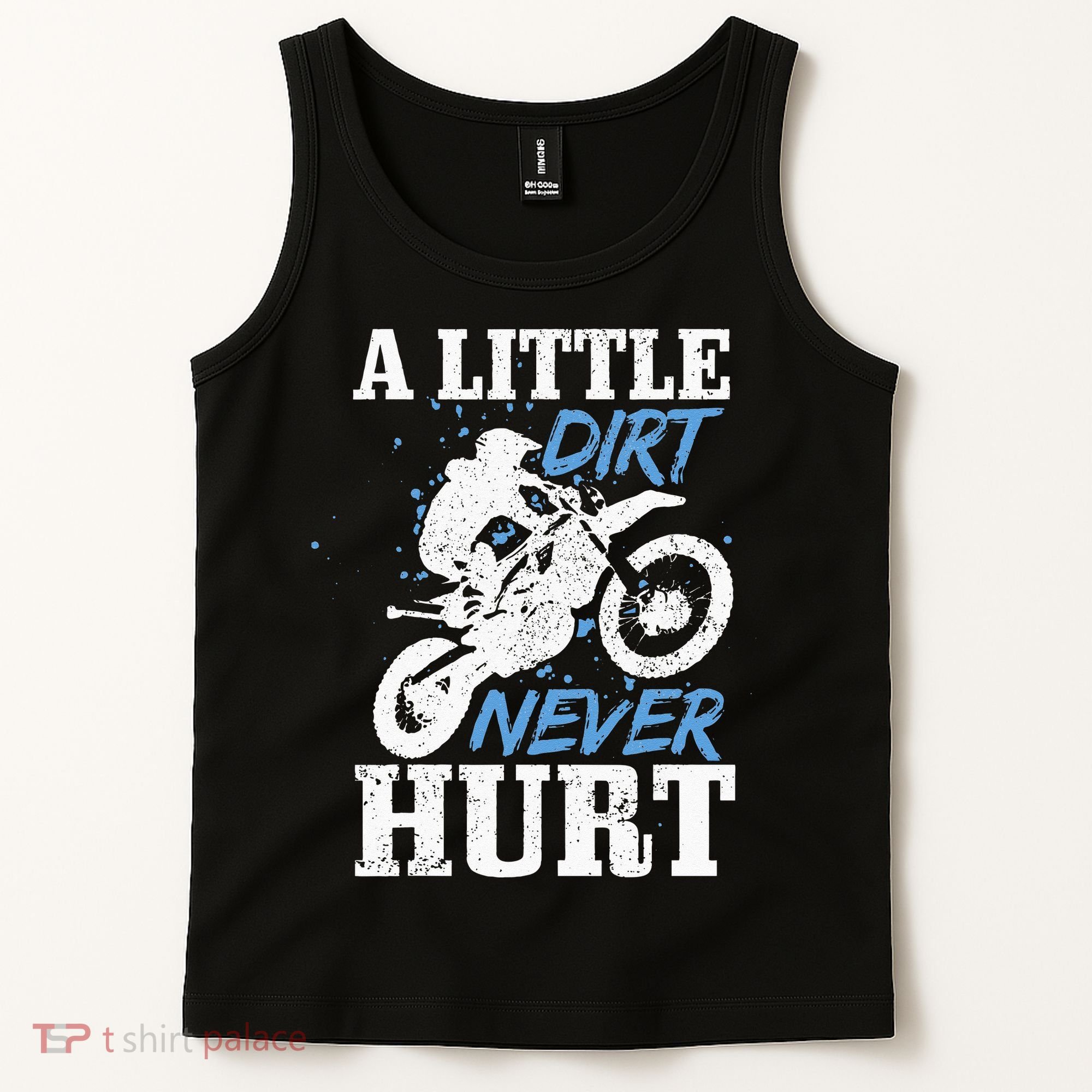 Motocross Little Dirt Never Hurt Dirt Bike MX Racing Biker Tank Top
