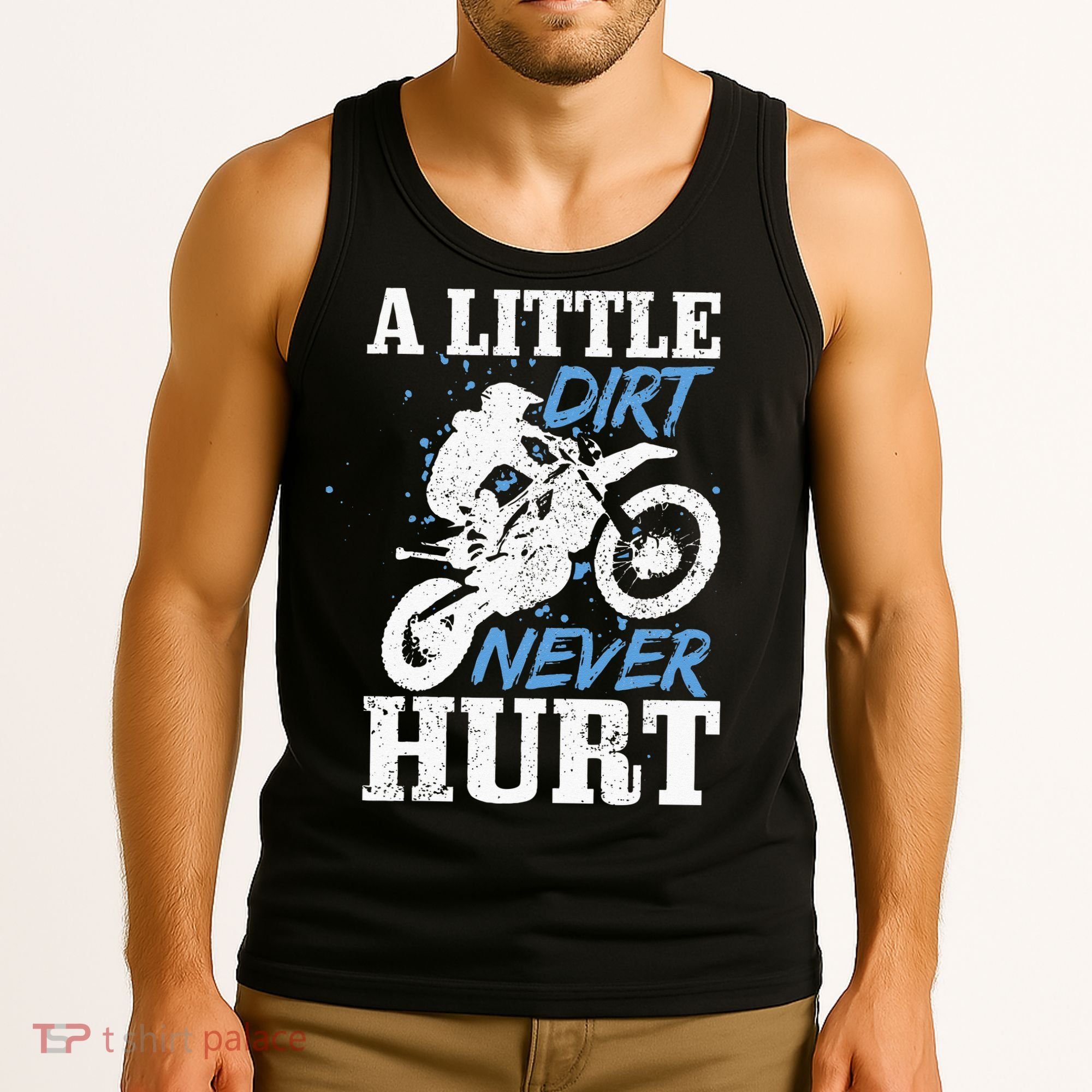 Motocross Little Dirt Never Hurt Dirt Bike MX Racing Biker Tank Top