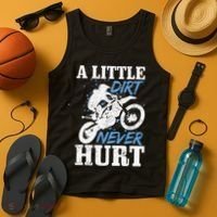 Motocross Little Dirt Never Hurt Dirt Bike MX Racing Biker Tank Top thumb 4